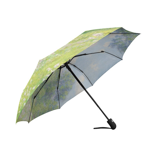 Monet Spring Effect Giverny Floral Landscape Auto-Foldable Umbrella (Model U04)