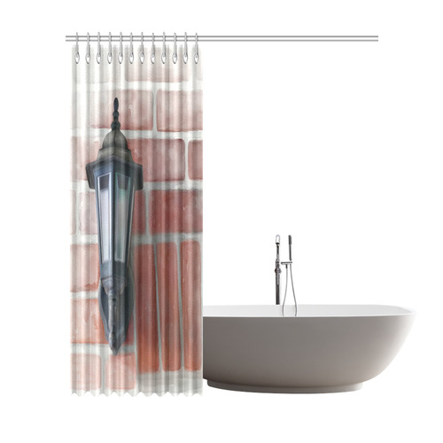 Lamp, Red Brick Shower Curtain 72"x84"