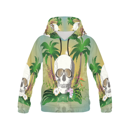 Funny skull All Over Print Hoodie for Men (USA Size) (Model H13)