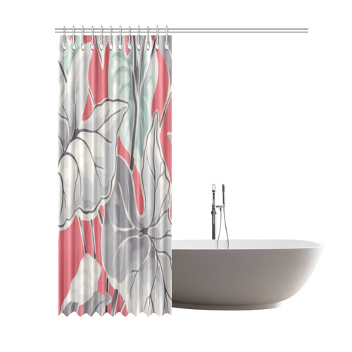 Vintage Floral Wallpaper Shower Curtain 69"x84"