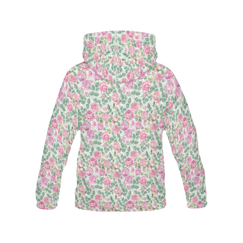 vintage roses, flowers All Over Print Hoodie for Women (USA Size) (Model H13)