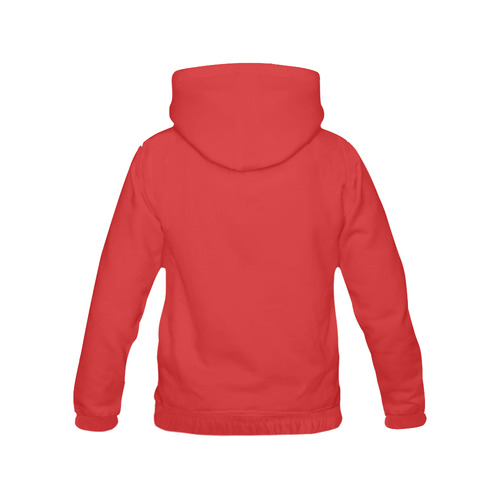 Fiery Red All Over Print Hoodie for Women (USA Size) (Model H13)