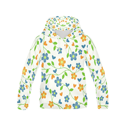 lovely floral 416C All Over Print Hoodie for Men (USA Size) (Model H13)