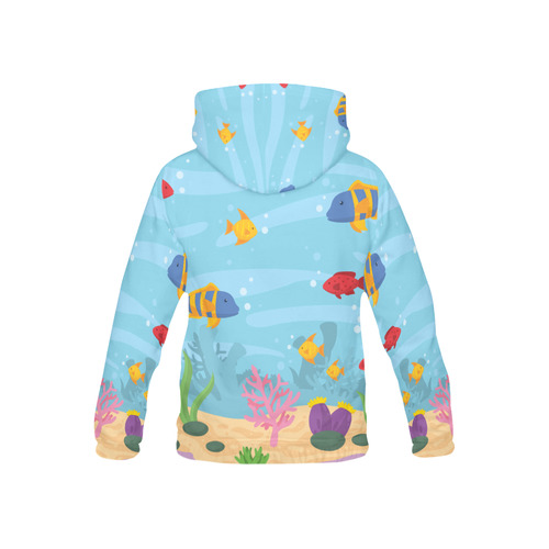 Under the Sea All Over Print Hoodie for Kid (USA Size) (Model H13)