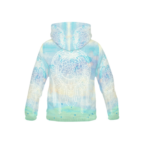 Indians Dreamcatcher HORSE Watercolor Painting All Over Print Hoodie for Kid (USA Size) (Model H13)