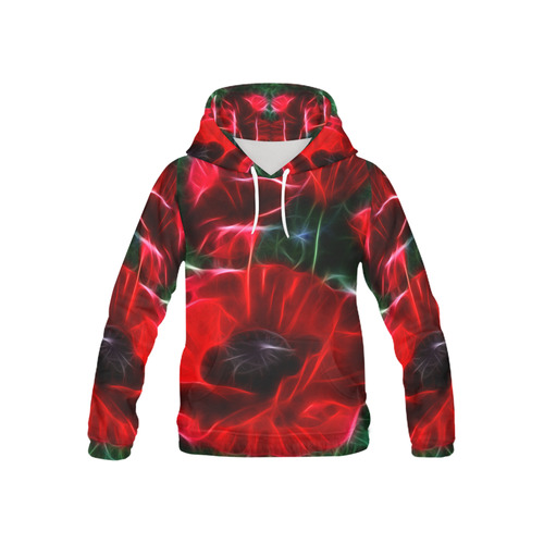Wonderful Poppies In Summertime All Over Print Hoodie for Kid (USA Size) (Model H13)