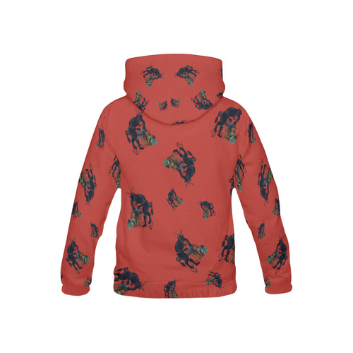 The Krampus - an Austrian Legendary Figure All Over Print Hoodie for Kid (USA Size) (Model H13)
