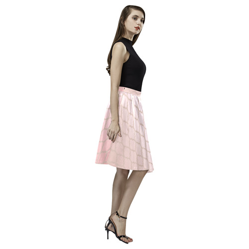 "Pretty in Pink" Melete Pleated Midi Skirt (Model D15)