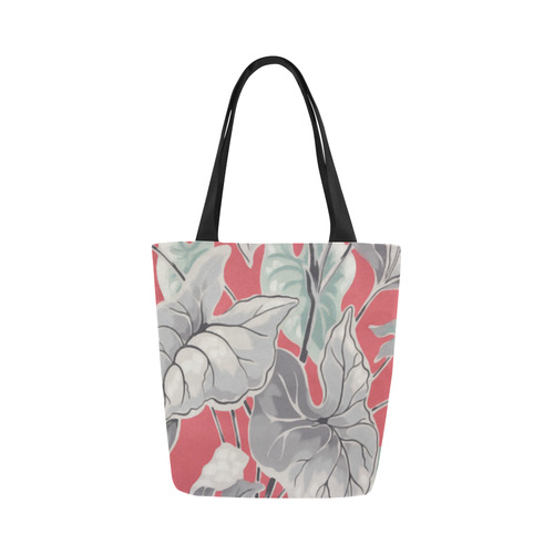 Vintage Floral Wallpaper Canvas Tote Bag (Model 1657)