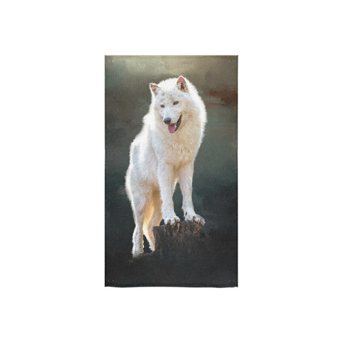 A wonderful painted arctic wolf Custom Towel 16"x28"