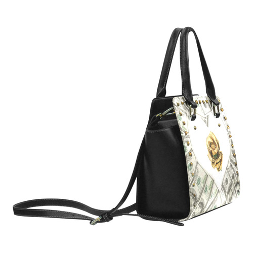 ExQuisite money rose purse Rivet Shoulder Handbag (Model 1645)