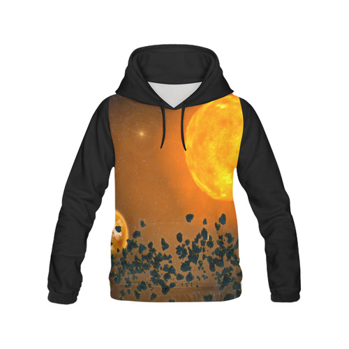 Space scenario - The Apocalypse All Over Print Hoodie for Women (USA Size) (Model H13)