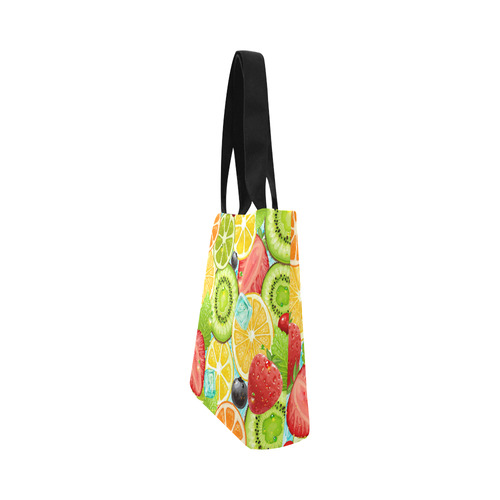 Strawberry Kiwi Orange Fruit Canvas Tote Bag (Model 1657)