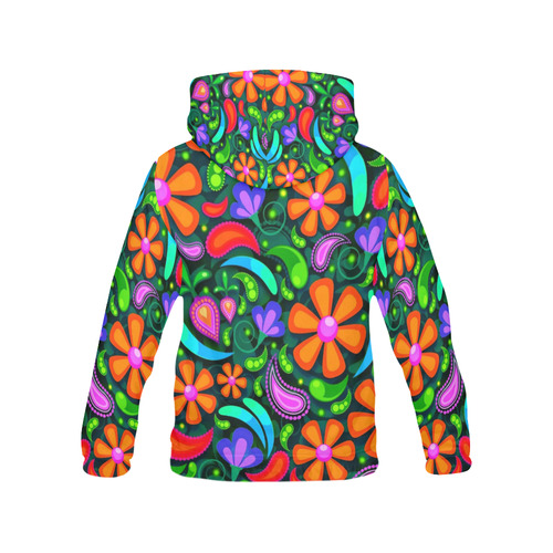 floral pattern 1116 A All Over Print Hoodie for Women (USA Size) (Model H13)