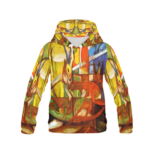 Gazelles by Franz Marc All Over Print Hoodie for Women (USA Size) (Model H13)