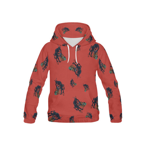 The Krampus - an Austrian Legendary Figure All Over Print Hoodie for Kid (USA Size) (Model H13)