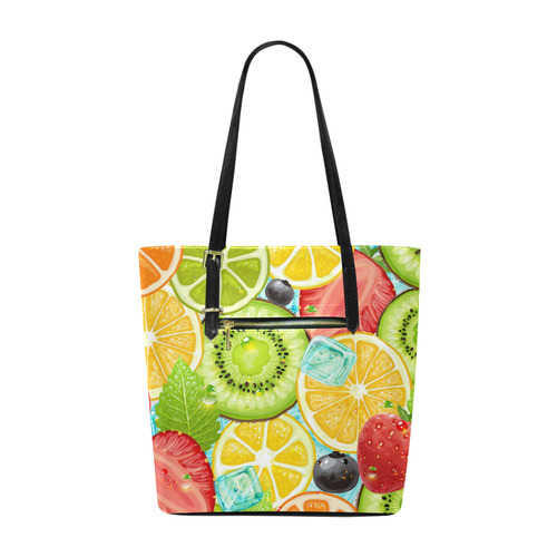 Strawberry Kiwi Orange Fruit Euramerican Tote Bag/Small (Model 1655)