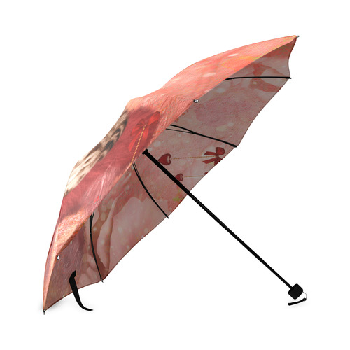 Sweet little sleeping kitten Foldable Umbrella (Model U01)