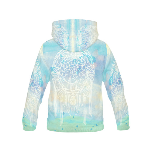 Indians Dreamcatcher HORSE Watercolor Painting All Over Print Hoodie for Men (USA Size) (Model H13)