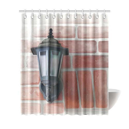 Lamp, Red Brick Shower Curtain 72"x84"