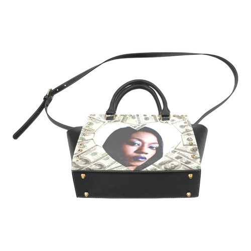 Surreal lyfe Money heart purse Rivet Shoulder Handbag (Model 1645)