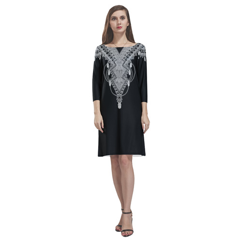 silver design by Sandrine Kespi Rhea Loose Round Neck Dress(Model D22)