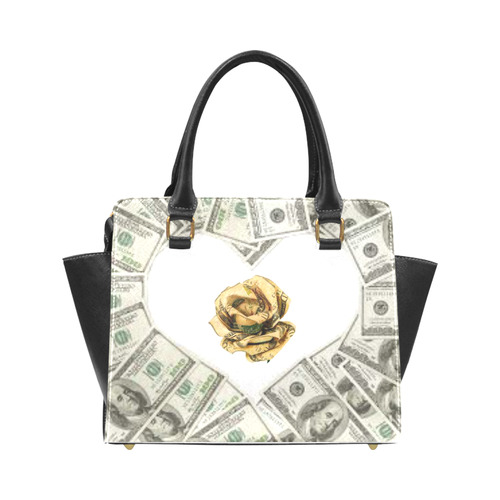ExQuisite money rose purse Rivet Shoulder Handbag (Model 1645)
