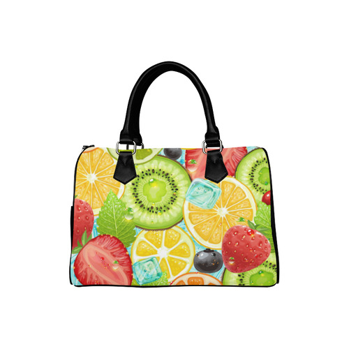 Strawberry Kiwi Orange Fruit Boston Handbag (Model 1621)