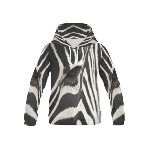 Zebra All Over Print Hoodie for Kid (USA Size) (Model H13)