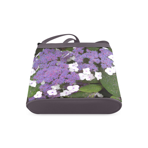 Hydrangea Purple White  Floral Crossbody Bags (Model 1613)