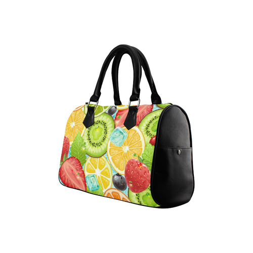 Strawberry Kiwi Orange Fruit Boston Handbag (Model 1621)