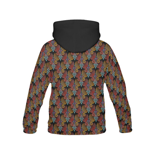 Lovely Geometric LOVE Hearts Pattern All Over Print Hoodie for Men (USA Size) (Model H13)