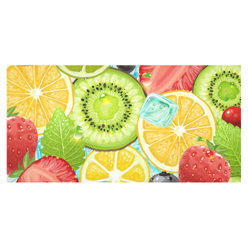 Strawberry Kiwi Orange Fruit Cotton Linen Tablecloth 60"x120"