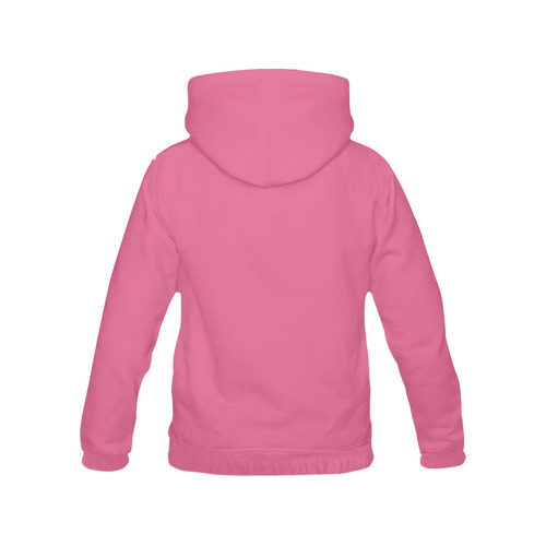 Shocking Pink All Over Print Hoodie for Women (USA Size) (Model H13)