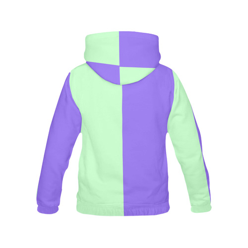 Only two Colors: Light Violet Mint All Over Print Hoodie for Women (USA Size) (Model H13)