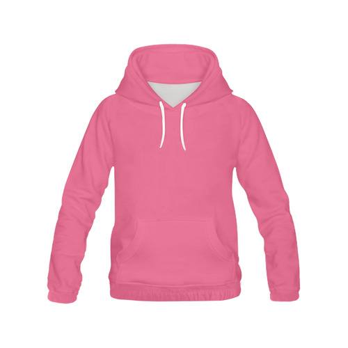 Hot Pink All Over Print Hoodie for Women (USA Size) (Model H13)