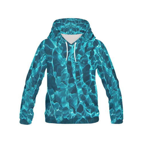 Blue Slide Forward All Over Print Hoodie for Women (USA Size) (Model H13)