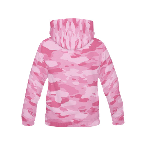 Pink Camo All Over Print Hoodie for Women (USA Size) (Model H13)