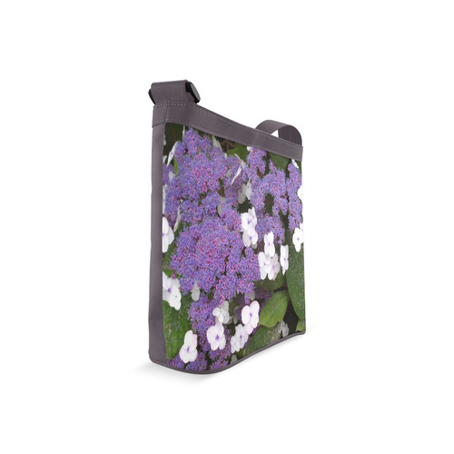 Hydrangea Purple White  Floral Crossbody Bags (Model 1613)