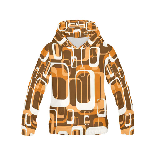 retro pattern 1971 orange All Over Print Hoodie for Women (USA Size) (Model H13)