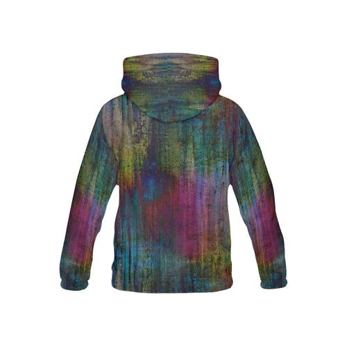 Dark Grunge Watercolor Brush Strokes Painting All Over Print Hoodie for Kid (USA Size) (Model H13)