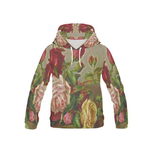 A Rose Is A Rose Is A Rose All Over Print Hoodie for Kid (USA Size) (Model H13)