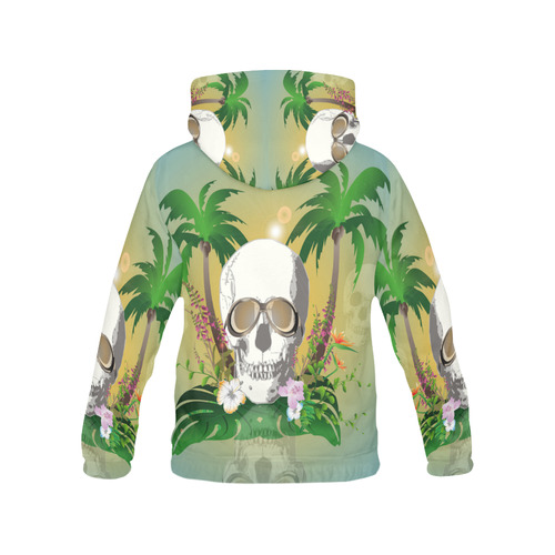 Funny skull All Over Print Hoodie for Men (USA Size) (Model H13)