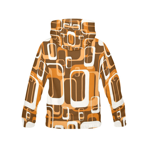 retro pattern 1971 orange All Over Print Hoodie for Women (USA Size) (Model H13)