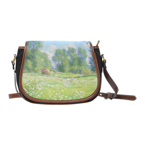 Monet Spring Effect Giverny Floral Landscape Saddle Bag/Small (Model 1649)(Flap Customization)