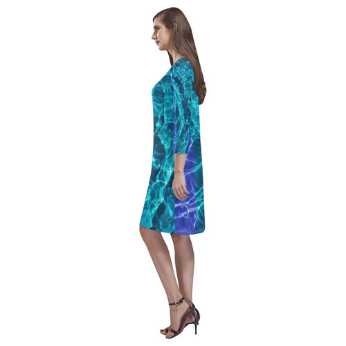 Summer Blues Rhea Loose Round Neck Dress(Model D22)