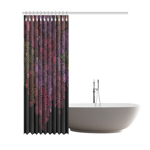 Psychedelic 3D Rose Shower Curtain 72"x84"
