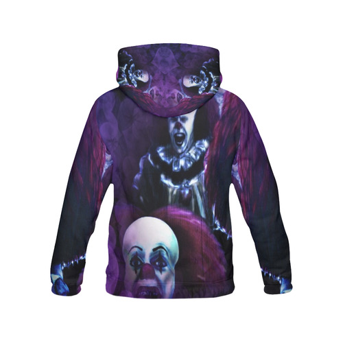 Evil Clown possessed All Over Print Hoodie for Women (USA Size) (Model H13)