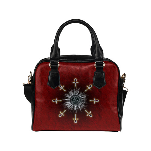Immortal Alchemy Gothic Ankh Art Shoulder Handbag (Model 1634)