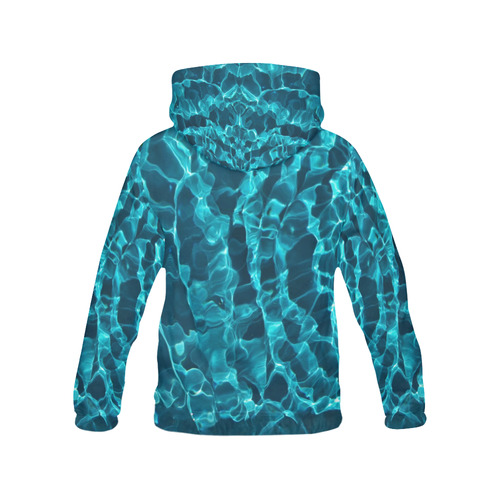 Blue Slide Forward All Over Print Hoodie for Women (USA Size) (Model H13)